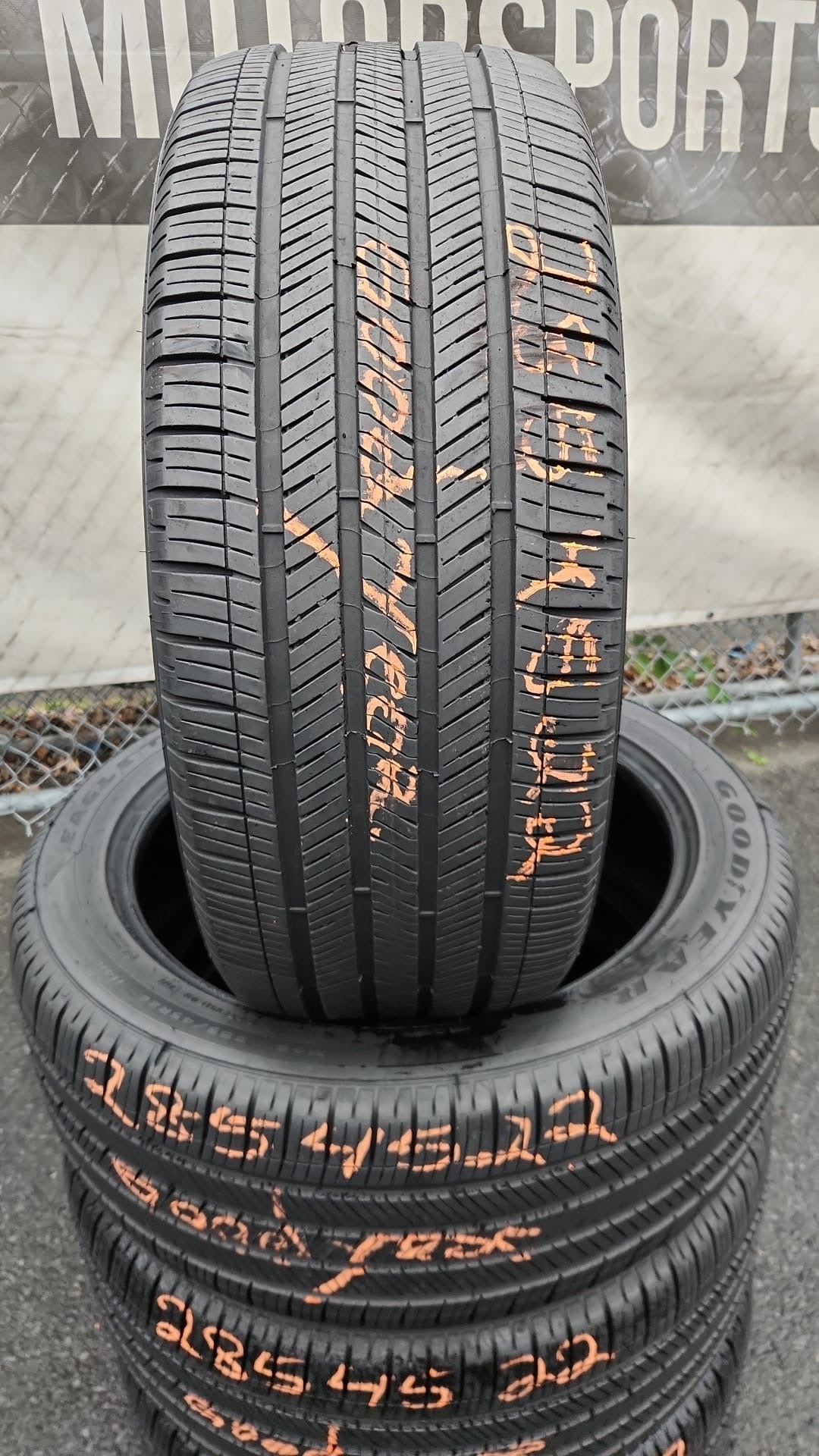Set of 4 Used Goodyear Tires - 285/45/22