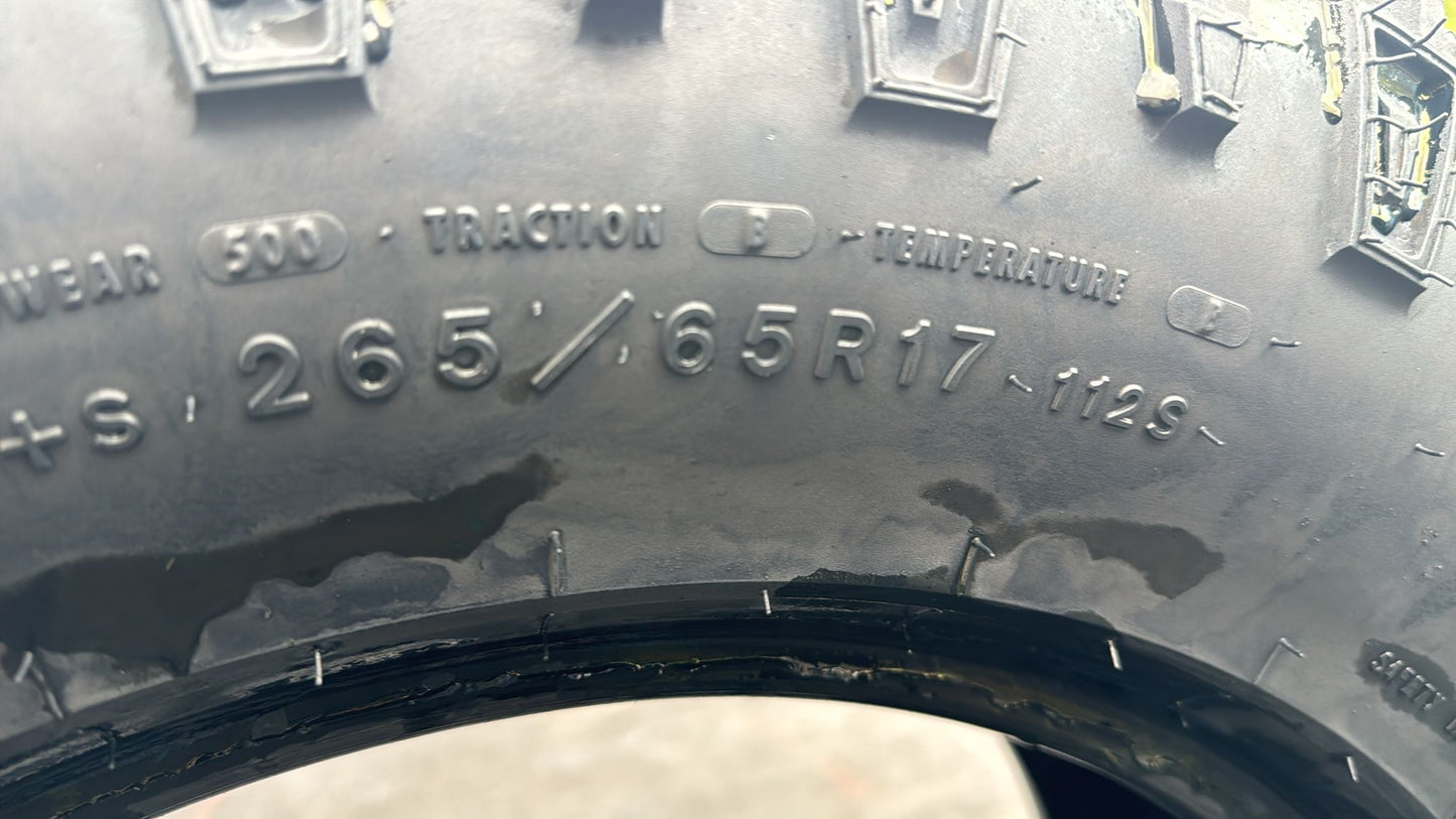Set of 4x Used Goodyear Tires - 265/65/17