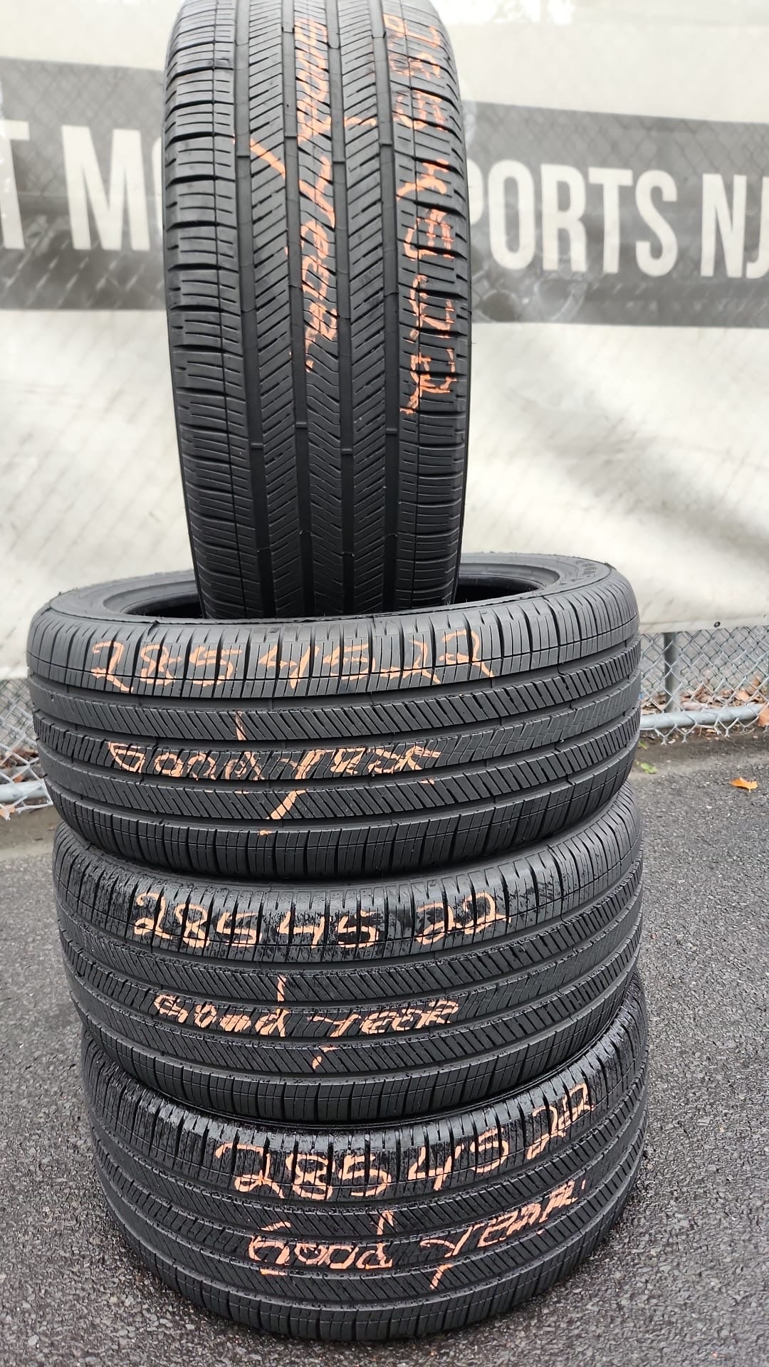 Set of 4 Used Goodyear Tires - 285/45/22