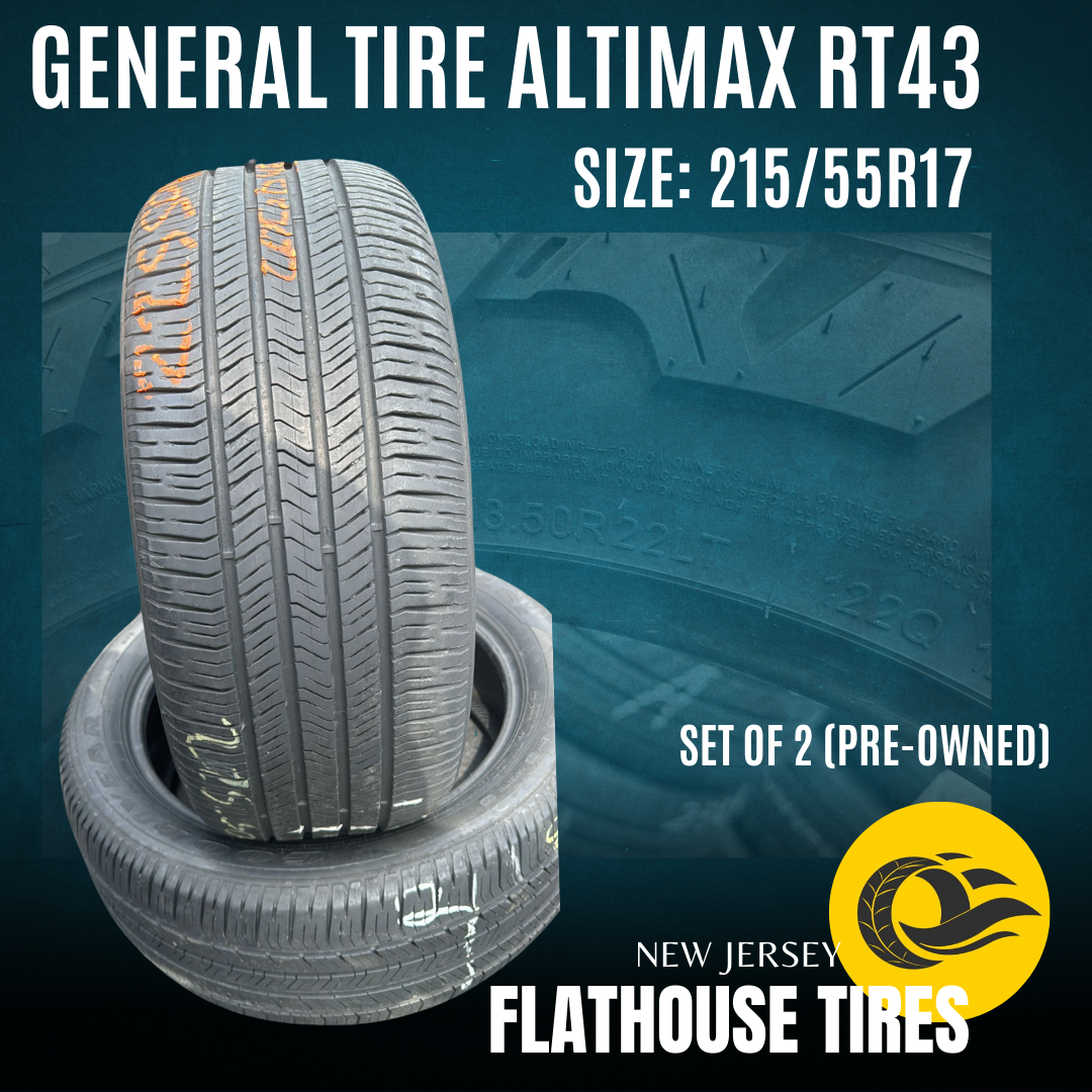 General Tire Altimax RT43 215/55R17 - Set of 2 Pre-Owned Tires