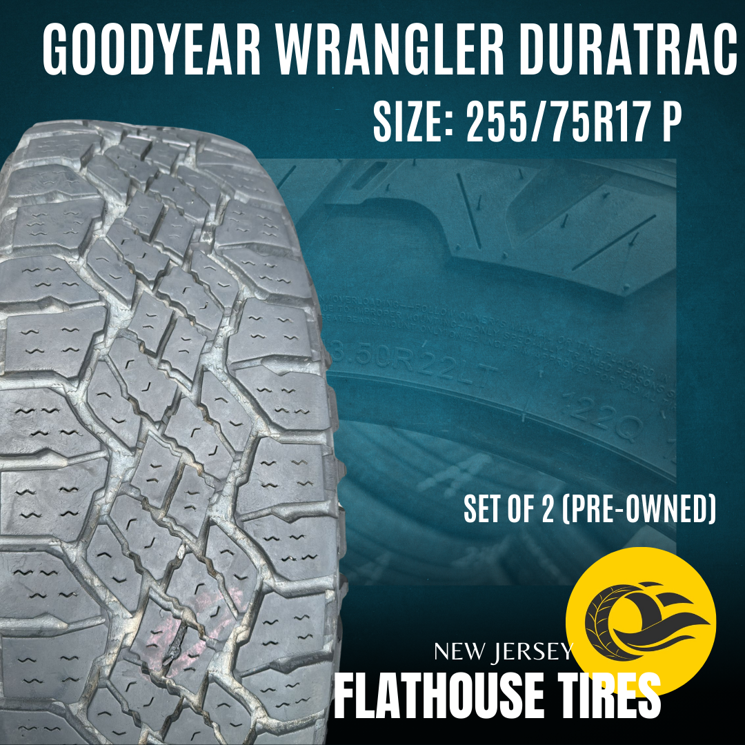 Goodyear Wrangler DuraTrac 255/75R17 P - Set of 2 Pre-Owned Tires