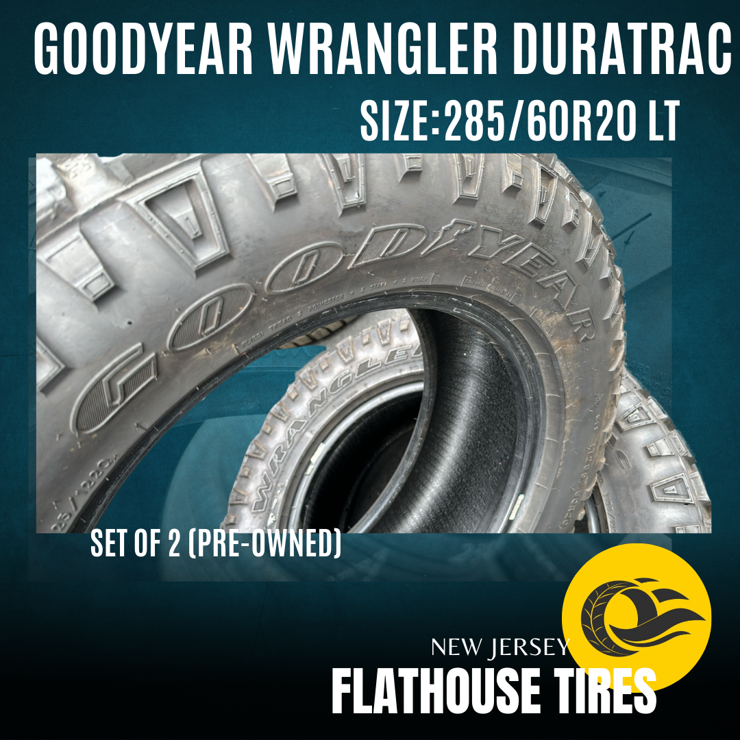 Goodyear Wrangler DuraTrac 285/60R20 LT - Set of 2 Pre-Owned Tires
