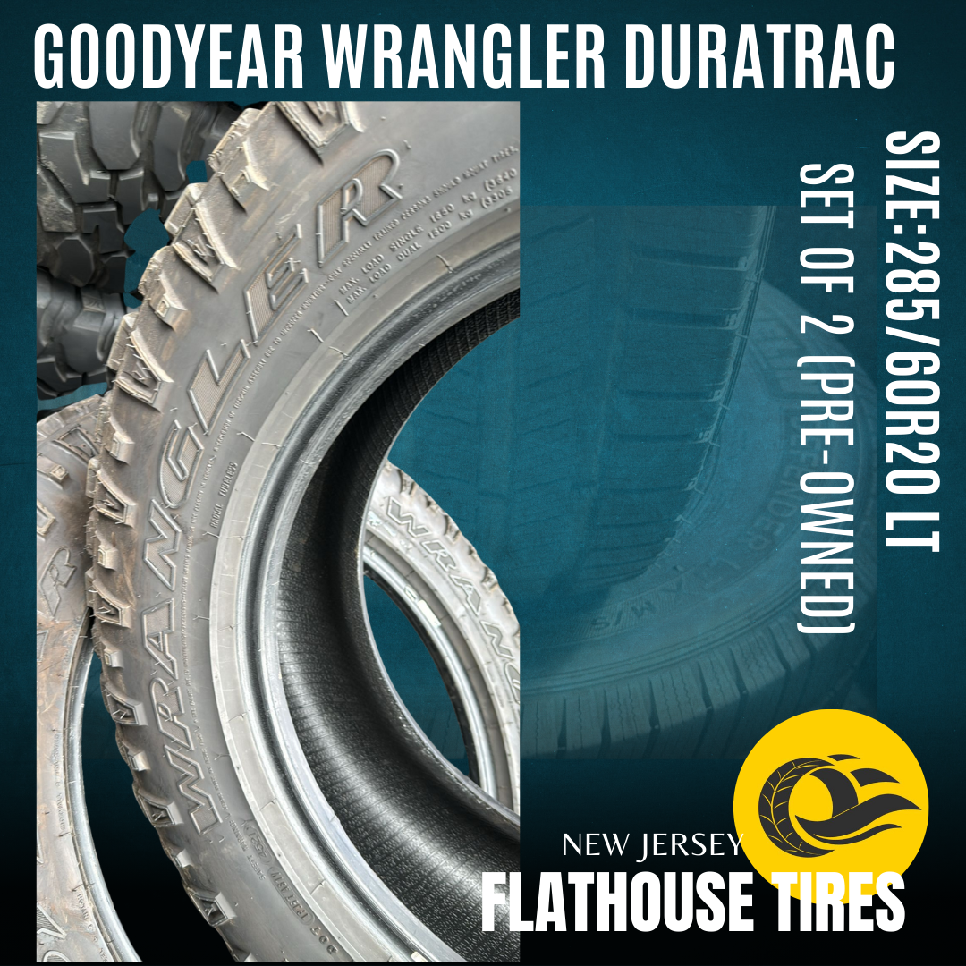Goodyear Wrangler DuraTrac 285/60R20 LT - Set of 2 Pre-Owned Tires