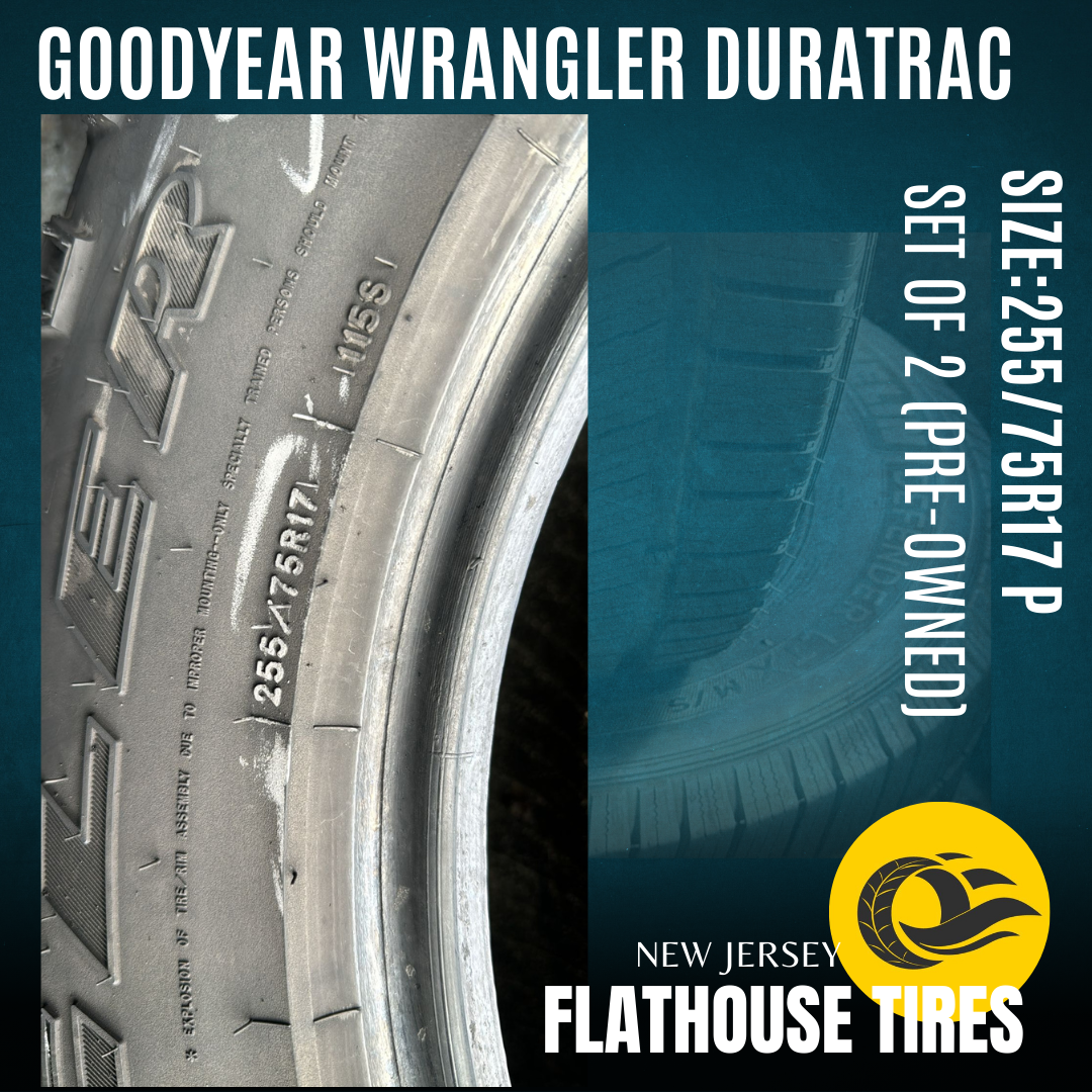 Goodyear Wrangler DuraTrac 255/75R17 P - Set of 2 Pre-Owned Tires