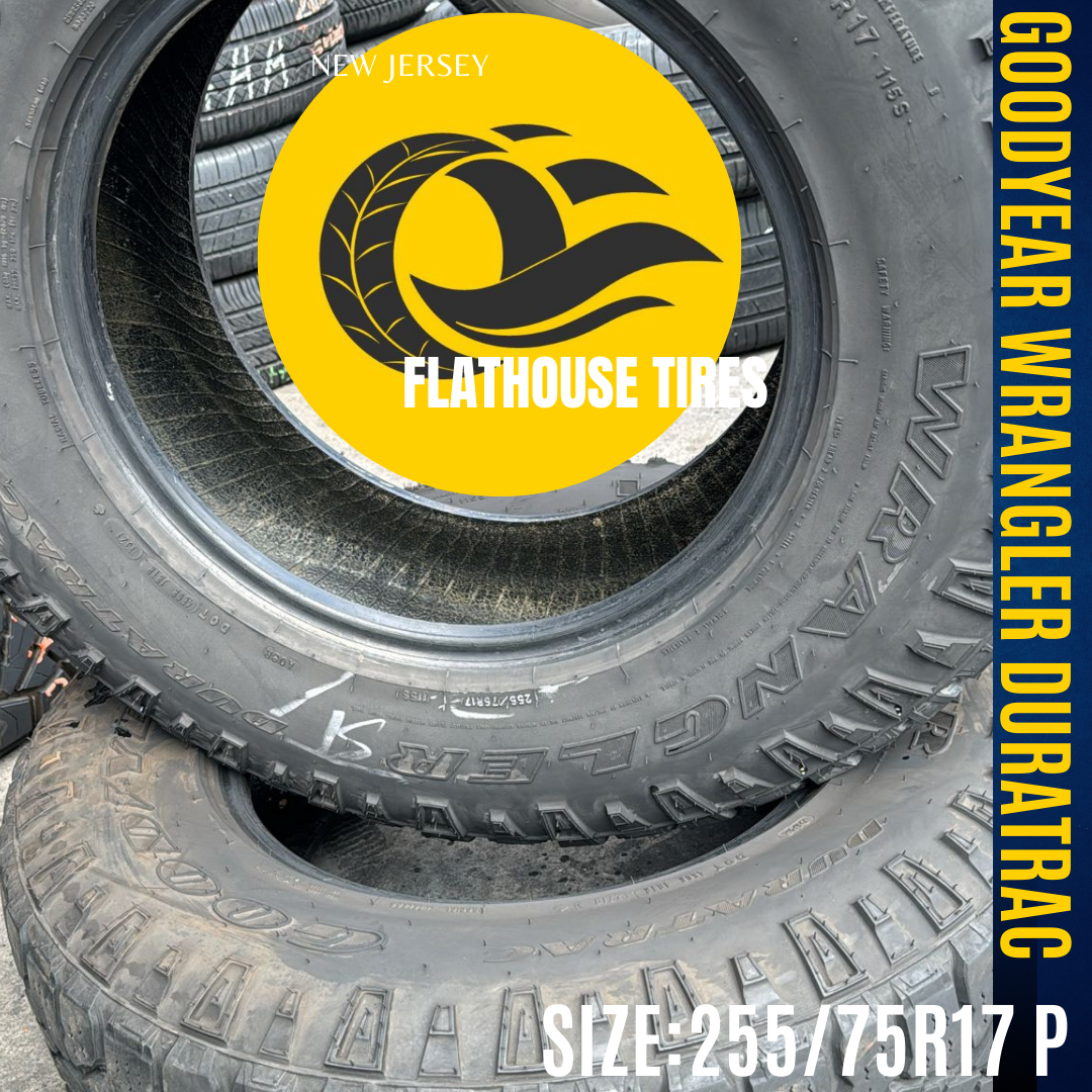 Goodyear Wrangler DuraTrac 255/75R17 P - Set of 2 Pre-Owned Tires