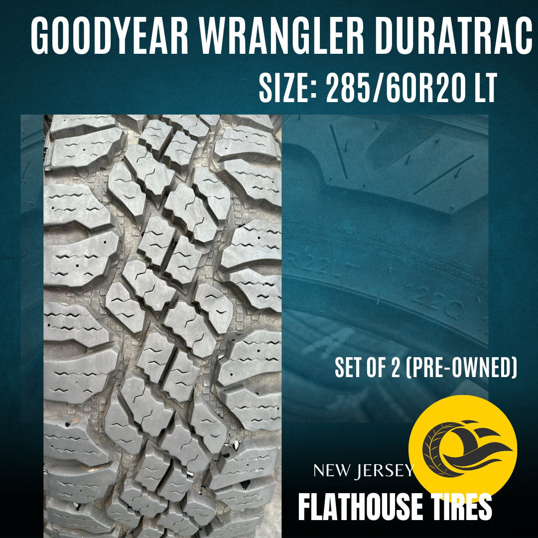 Goodyear Wrangler DuraTrac 285/60R20 LT - Set of 2 Pre-Owned Tires