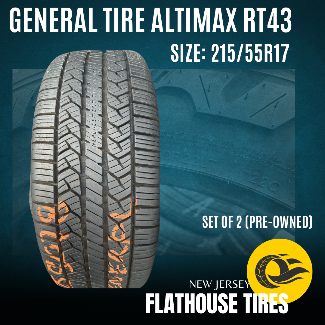 General Tire Altimax RT43 215/55R17 - Set of 2 Pre-Owned Tires