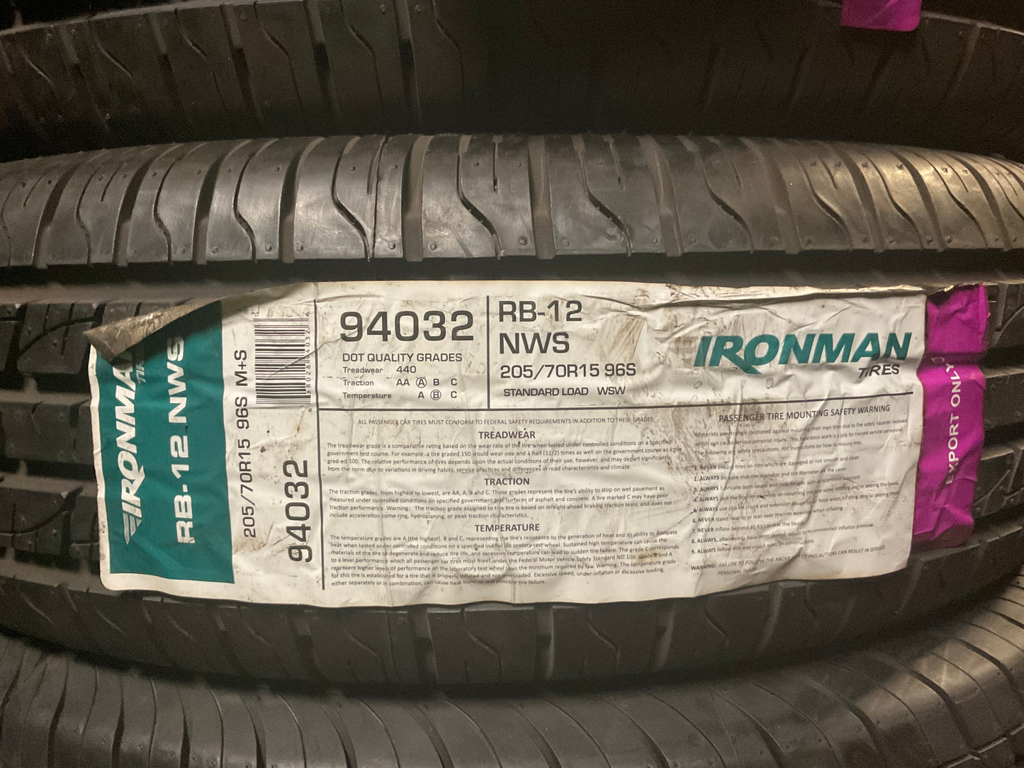 205/70R15 96S Ironman RB-12 NWS