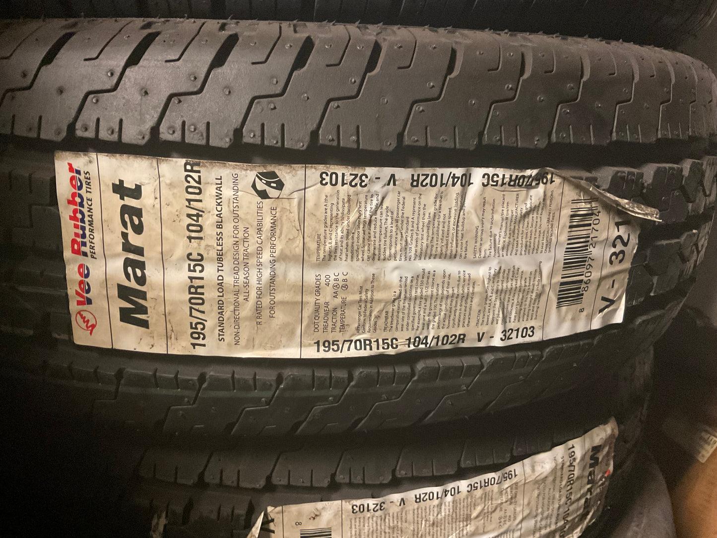 195/70R15 104/102R C Vee Rubber Marat