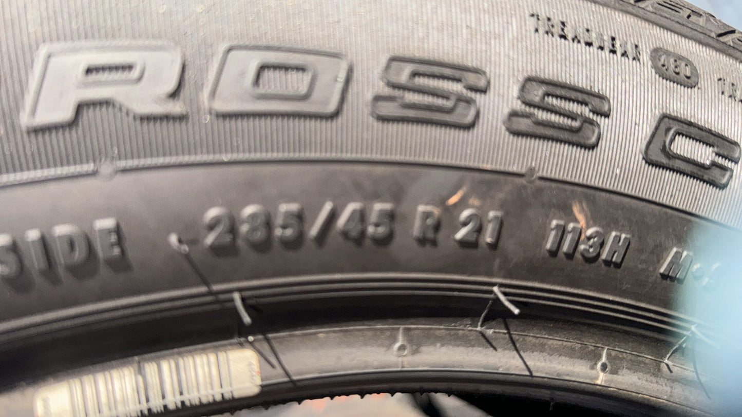 285/45R21 113H | High-Performance Continental Tires - SET OF 4 - USED