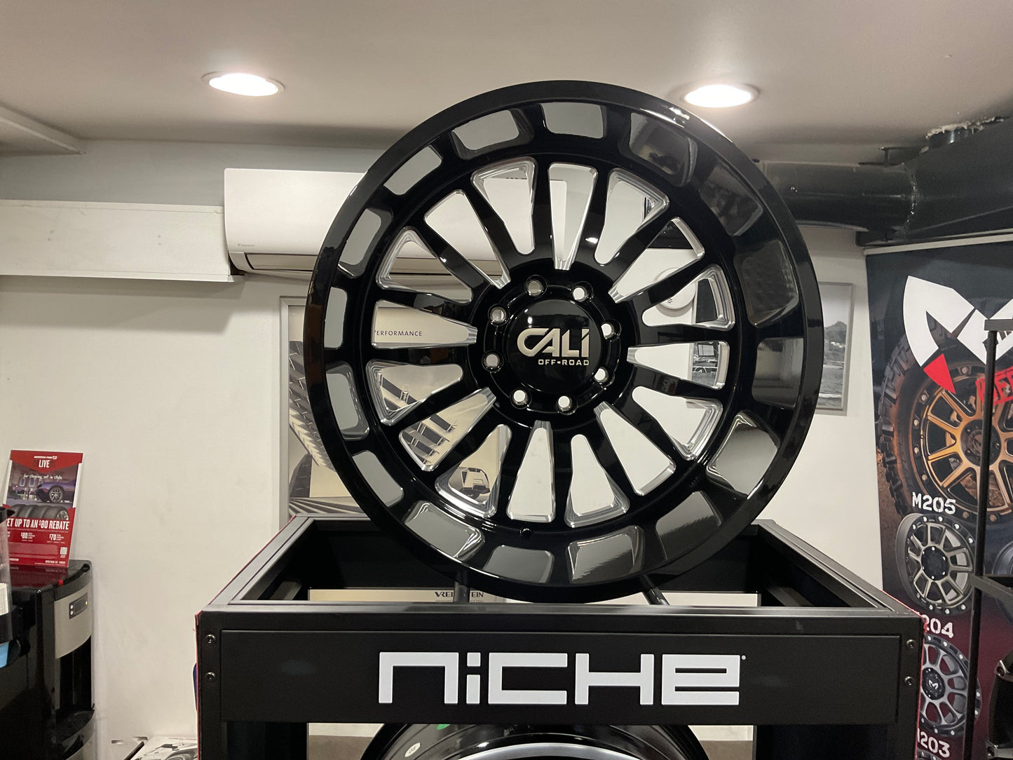 CALI INSPIRED 22x12 black wheel with painted 22 x 12 inches/8 x165mm ,51 mm offset