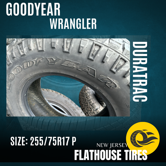 Goodyear Wrangler DuraTrac 255/75R17 P - Set of 2 Pre-Owned Tires