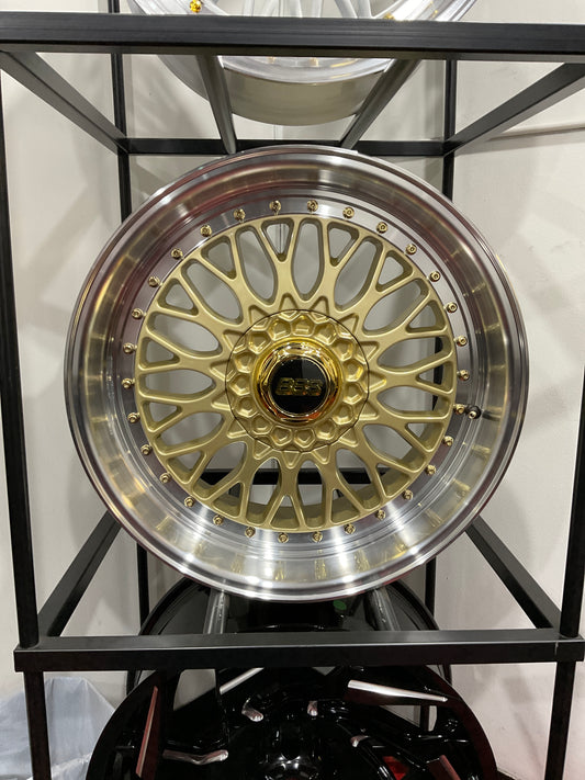 BBS INSPIRED 19x9 + 35 White machined Lip ESM-002R Rims 5x100/114.3